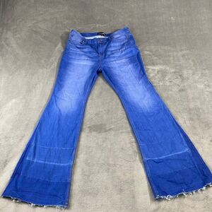 Fashion Nova Women's Bright Blue Flared Bootcut Jeans